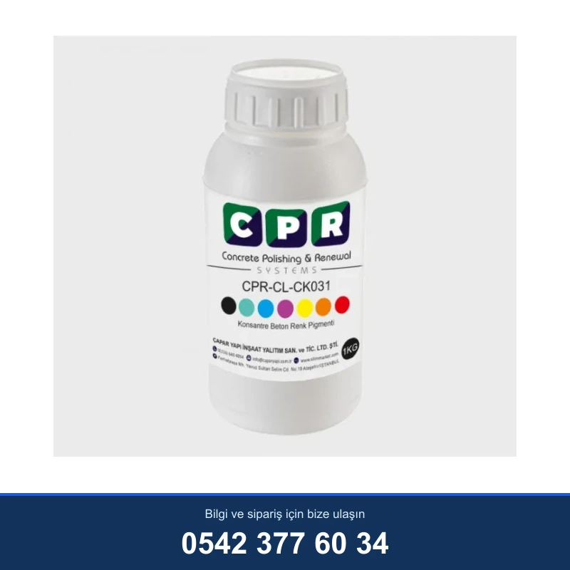 Beton Kimyasalı CPR CL KONSANTRE BETON RENK PİGMENTİ – CPR beton renklendirme ürünü
