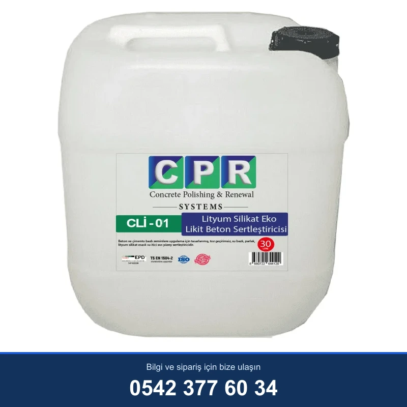 Beton Kimyasalı CPR CLİ-01 LİTYUM EKO – CPR lityum silikat beton sertleştirici