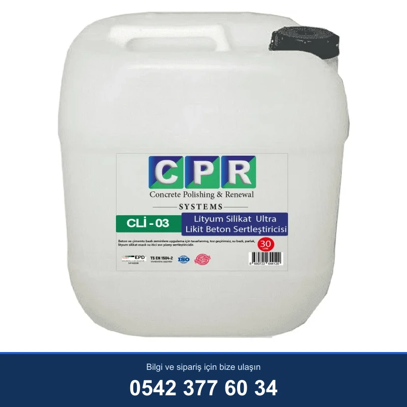 Beton Kimyasalı CPR CLİ-03 LİTYUM ULTRA – CPR lityum silikat beton sertleştirici