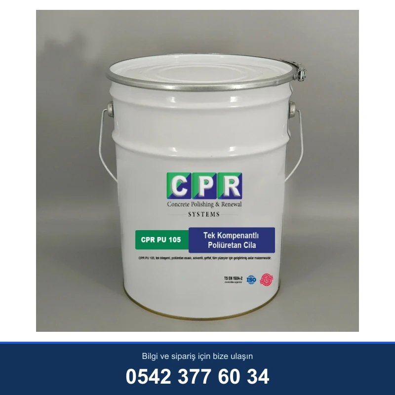Tek Kompenantlı Poliüretan Cila CPR-PU 105 – CPR beton cilası